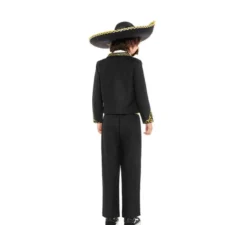 Costume Mariachi Charro nero e oro per bambino
