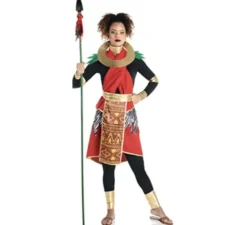 costume masai africano rosso per donna