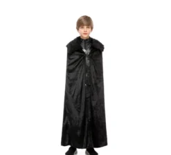 Costume medievale da cavaliere delle nevi oscure o mantello per bambino