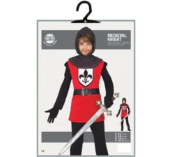 Costume medievale da cavaliere notturno per bambino