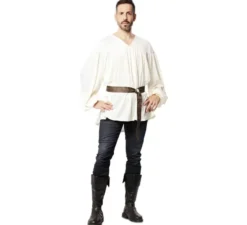 Costume medievale o camicia con cintura per uomo