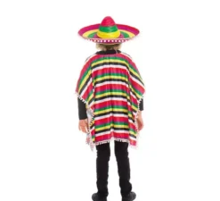 Costume messicano poncho multicolore per bambino