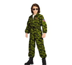 Costume mimetico da pilota di jet da combattimento per bambini e adolescenti