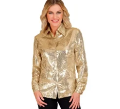 Costume moda oro o camicia con paillettes per donna