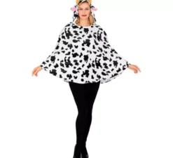 Costume Mucca o Poncho con Cappuccio per adulto