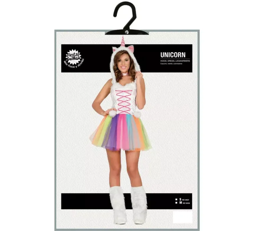 Costume multicolore di unicorno con tutu per donna