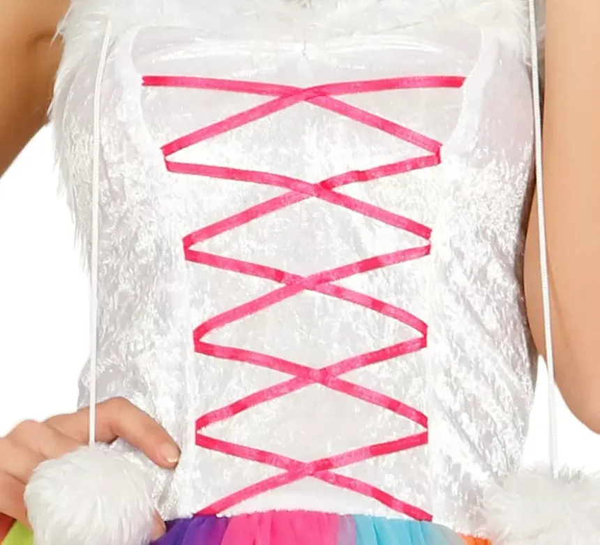 Costume multicolore di unicorno con tutu per donna