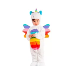 costume multicolore Unicorno con le ali bambino