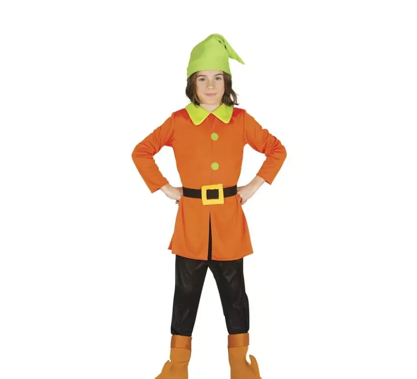 Costume nano arancio e verde per bambini