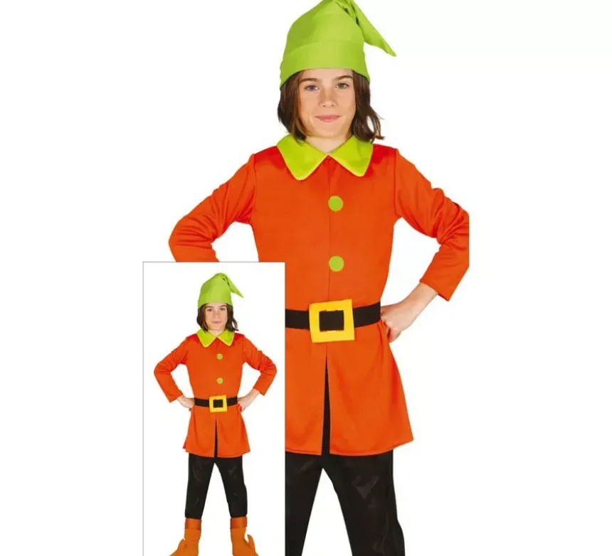 Costume nano arancio e verde per bambini