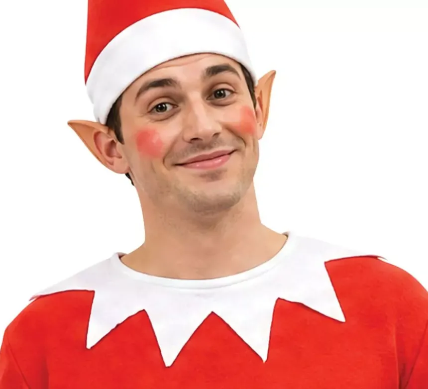 Costume natalizio da elfo sulla mensola per uomo