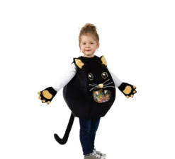 costume nero Pussycat per le ragazze comilona