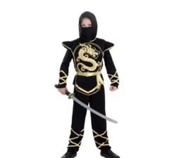Costume Ninja nero e oro per bambino