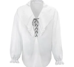 Costume o camicia da pirata bianco per uomo