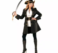 Costume o cappotto da capitano pirata per donna