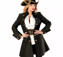 Costume o cappotto da capitano pirata per donna