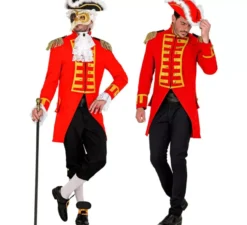 Costume o Frac Giacca da parata rossa per uomo