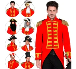 Costume o Frac Giacca da parata rossa per uomo