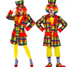 Costume o giacca da clown colorato per uomo