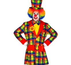 Costume o giacca da clown colorato per uomo