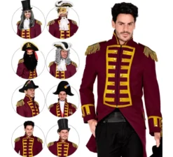 Costume o giacca da parata bordeaux da uomo