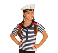 Costume o kit da marinaio a righe classico per bambini: maglietta e berretto