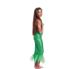 Costume o Kit Sirena Verde per bambina: Top e Gonna