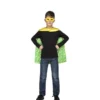 Costume o mantello da supereroe giallo e verde per bambini