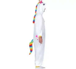 Costume o Pigiama da Unicorno Bianco con cappuccio per adulto