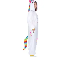 Costume o Pigiama da Unicorno Bianco con cappuccio per adulto