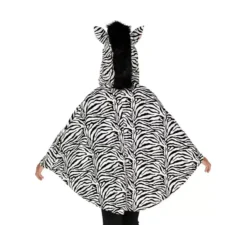 Costume o Poncho Zebra con Cappuccio per bambini