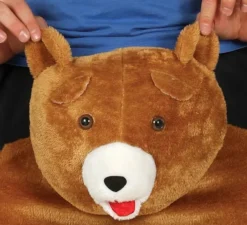 Costume orso bruno sulle spalle per adulti