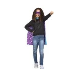 Costume o super eroe mantello blu per bambini