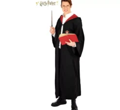 Costume o tunica di Harry Potter con cappuccio deluxe per uomo