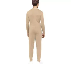 Costume o tuta beige con chiusura frontale per adulti