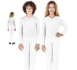 Costume o tuta bianca a maniche lunghe per bambini