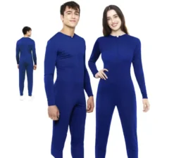 Costume o tuta blu scuro con chiusura frontale per adulto