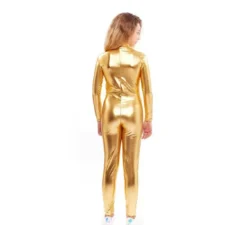 Costume o tuta color oro metallizzato per ragazza