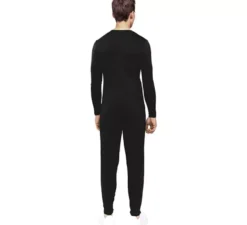 Costume o tuta nera con chiusura frontale per adulto