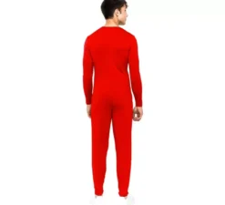 Costume o tuta rossa con chiusura frontale per adulto