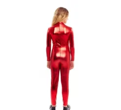 Costume o tuta rosso metallizzato per ragazza