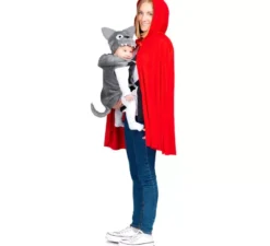 Costume Pack Cappuccetto Rosso e Lupetto con Coprizaino per bambino e adulto