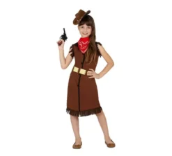 Costume per bambine da Cowgirl marrone