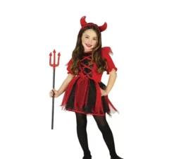 Costume per bambine diavoletta rossa e nera