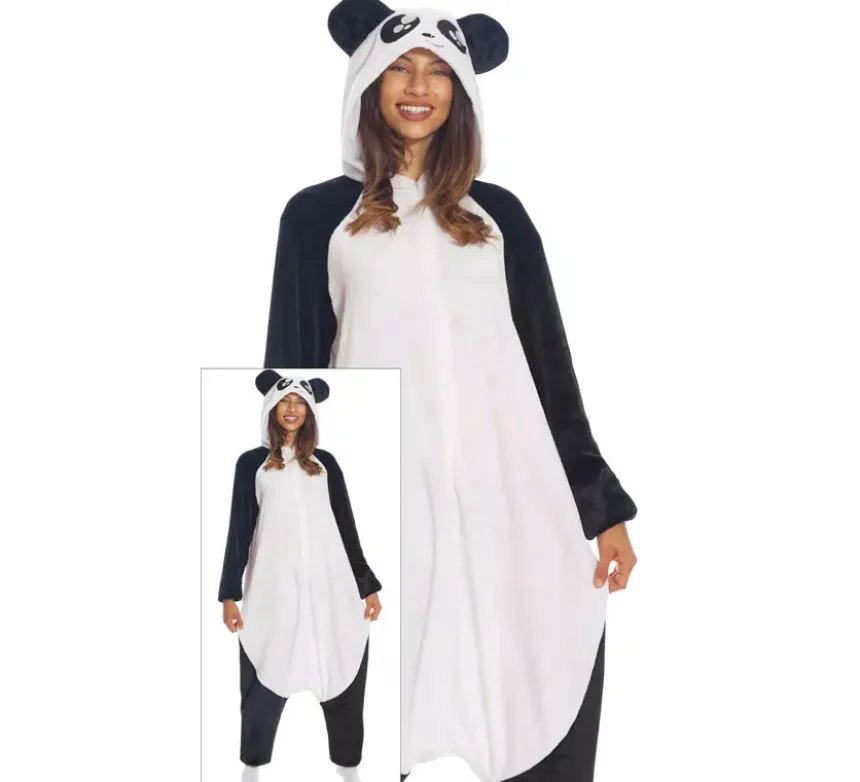 Costume pigiama adulto da orso panda