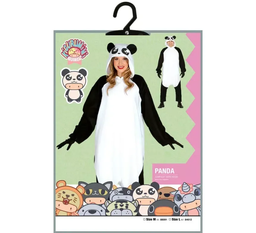 Costume pigiama adulto da orso panda