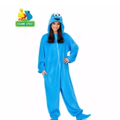 Costume pigiama Cookie Monster per adulti