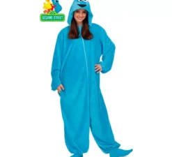 Costume pigiama Cookie Monster per adulti
