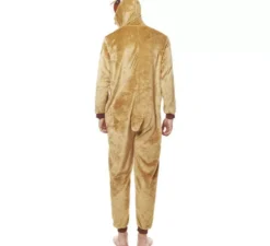 Costume pigiama da bradipo marrone chiaro per uomo