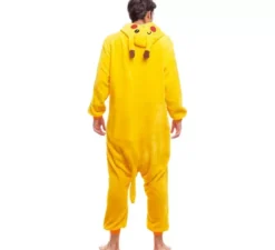 Costume pigiama da cincillà elettrico giallo da uomo